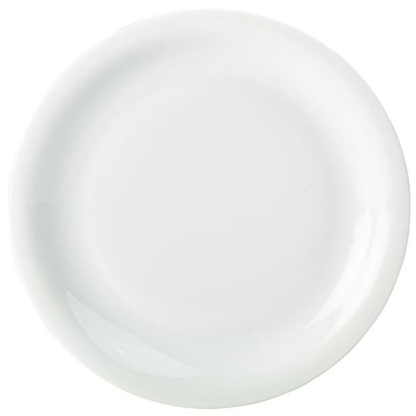 Genware Porcelain Narrow Rim Plate 16cm (Box of 6)