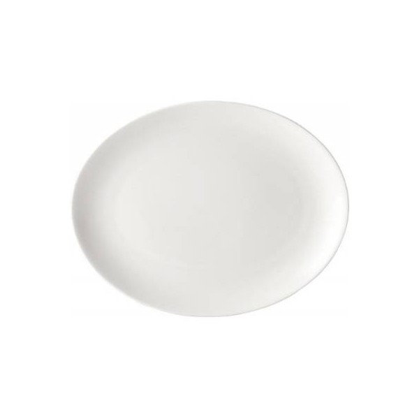 Pure White Porcelain Oval Plate 25cm (Box of 24)