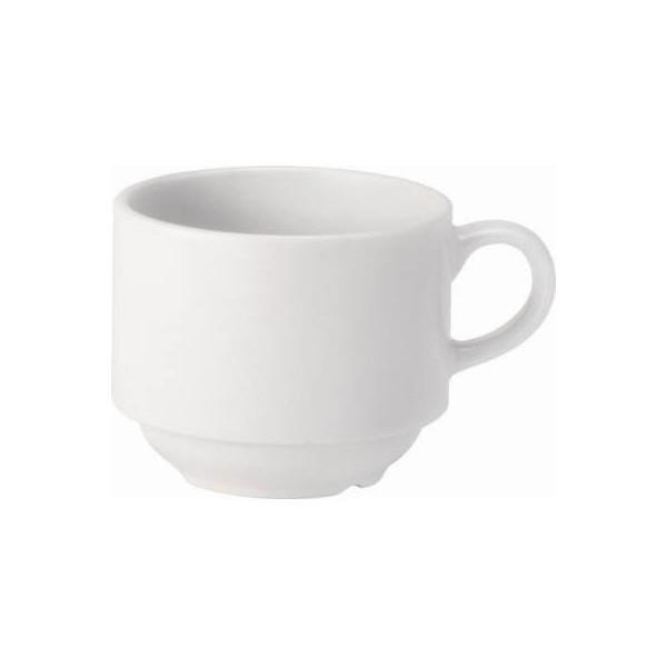 Pure White Porcelain Stacking Cup 20cl (Box of 24)