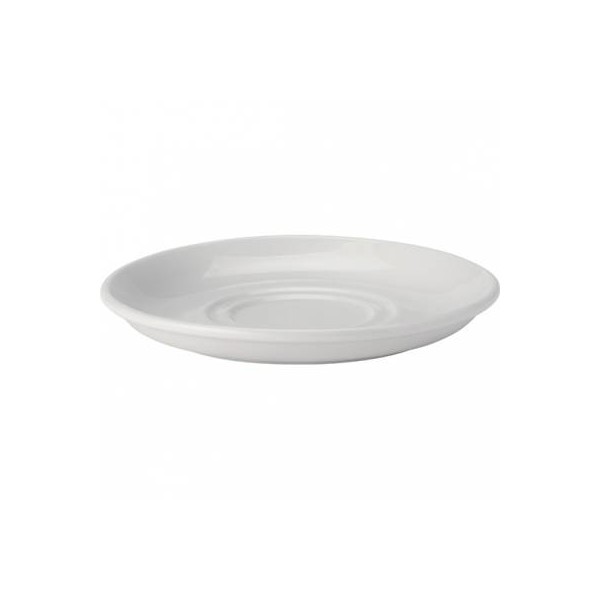Pure White Porcelain Double Well Saucer 17.5cm  For TU605 Soup Bowl & TU707 Cup (Box of 36)