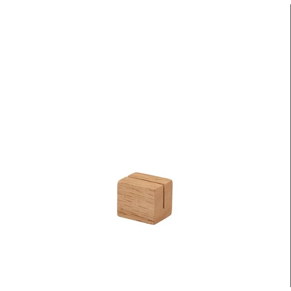 GenWare FSC 100% Hevea Wood Sign Holder 3 X 2.5 X 2.5cm (Pack Of 12)
