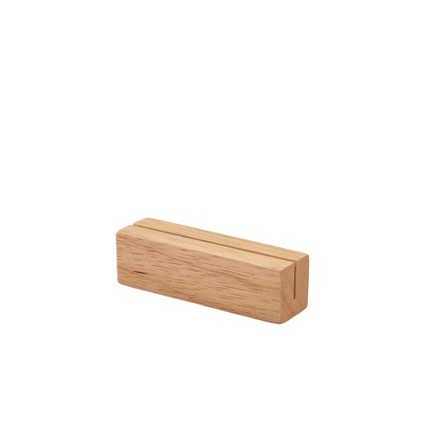GenWare FSC 100% Hevea Wood Sign Holder 9 x 2.5 x 2.5cm (Pack Of 12)