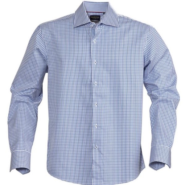 James Harvest Tribeca Shirt, Blue Check, Small