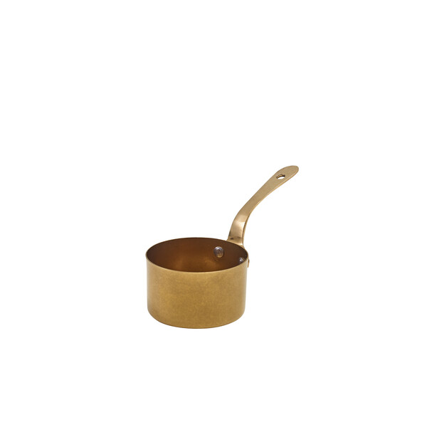 GenWare Gold Vintage Steel Mini Sauce Pan 7 x 3.75cm (Box of 6)