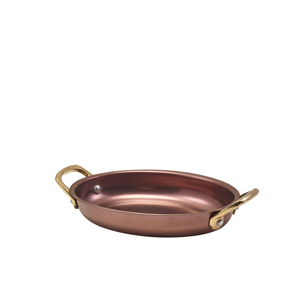 GenWare Copper Vintage Steel Oval Dish 16.5 x 12.5cm (Box of 6)