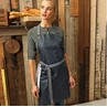 Waxed Look Denim Bib Apron 28" X 34"