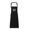 Waxed Look Bib Apron With Faux Leather Ties And Neckband 28" X 34"