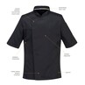 AirBack Pro Chefs JACKET **Short Sleeves** Black