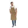 Le Chef DE109T Crossover Bib Apron Khaki Canvas