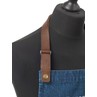 Le Chef DE110 Statement Denim Bib Apron With Leather Neck Strap