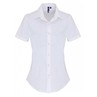 Stretch Fit Cotton Poplin Blouse Short Sleeves