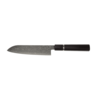 Katana Saya Smoke Ebony Wood Handled Santoku Knife 18cm (KSM-02)