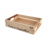 Acacia Baroque Storage Crate With Text 30cm X 21cm X 7cm