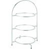 Chrome Plate Stand 3 Tier 43cm To Hold 3 X 25cm Plates