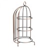Birdcage Plate Stand Aged Copper 37cm To Hold 3 X 23cm Plates