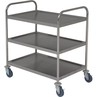 Trolley 3 Tier S/S Flat Packed 92cm X 53cm X 86cm