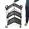 Folding Catering Trolley 3 Tier 45cm X 20cm X 106cm