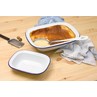 Enamel Tableware Rectangle Pie Dish 16cm X 12cm X3.5cm